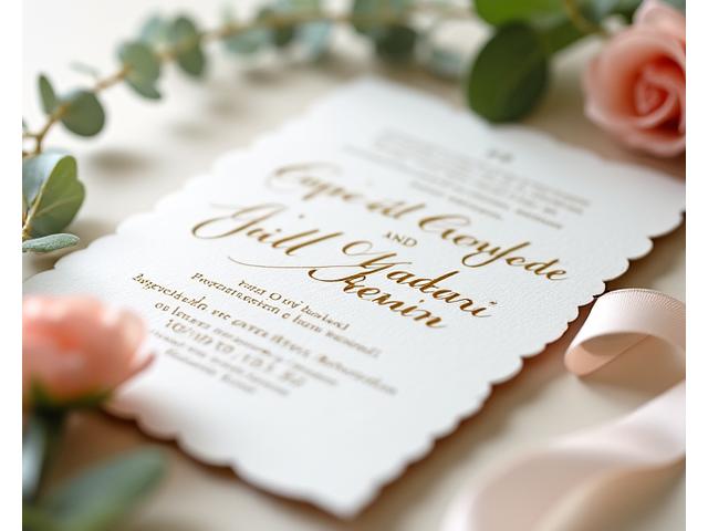 Invitation mariage calligraphiée